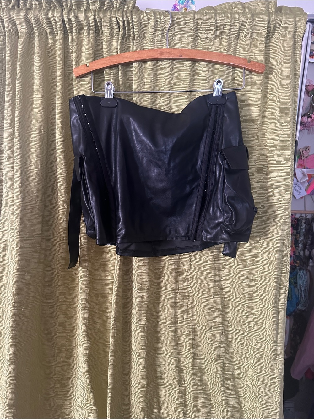 Black Faux Leather skirt